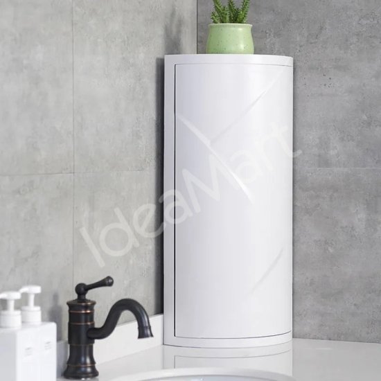 bathroom-rotating-triangle-rack-suction-wall-storage-dustproof-and-waterproof-rack-product-image