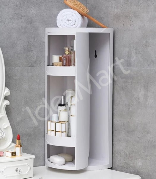 bathroom-rotating-triangle-rack-suction-wall-storage-dustproof-and-waterproof-rack-product-image
