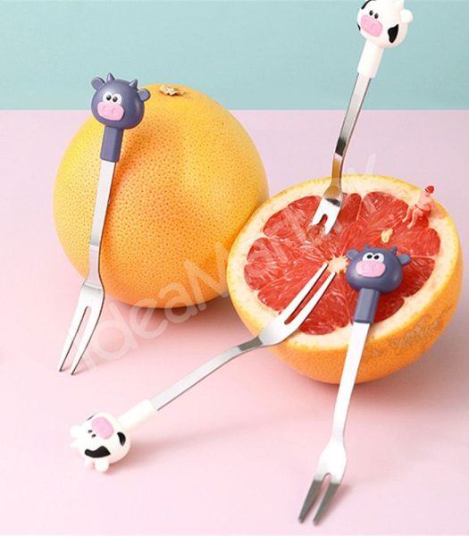 stainless-steel-6-piece-dessert-forks-set-with-holder-for-cake-salad-dining-use-product-image