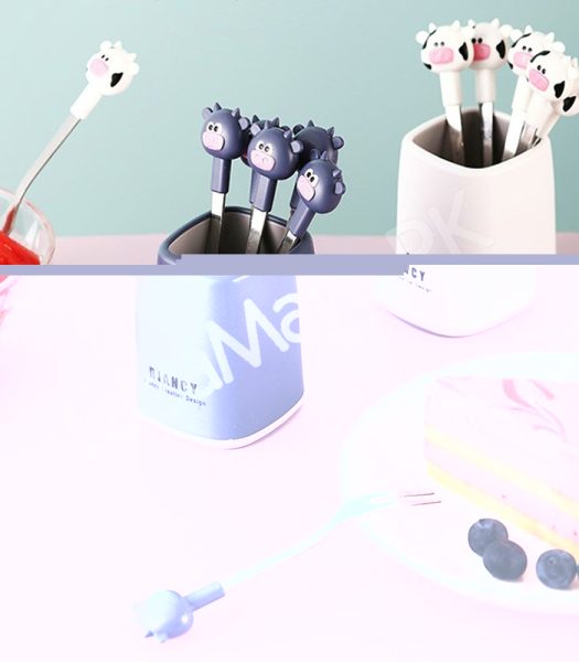 stainless-steel-6-piece-dessert-forks-set-with-holder-for-cake-salad-dining-use-product-image