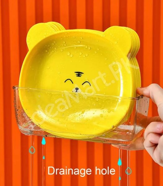 plastic-8-pieces-reusable-bear-shape-plates-with-stand-for-dessert-snacks-fruits-product-image