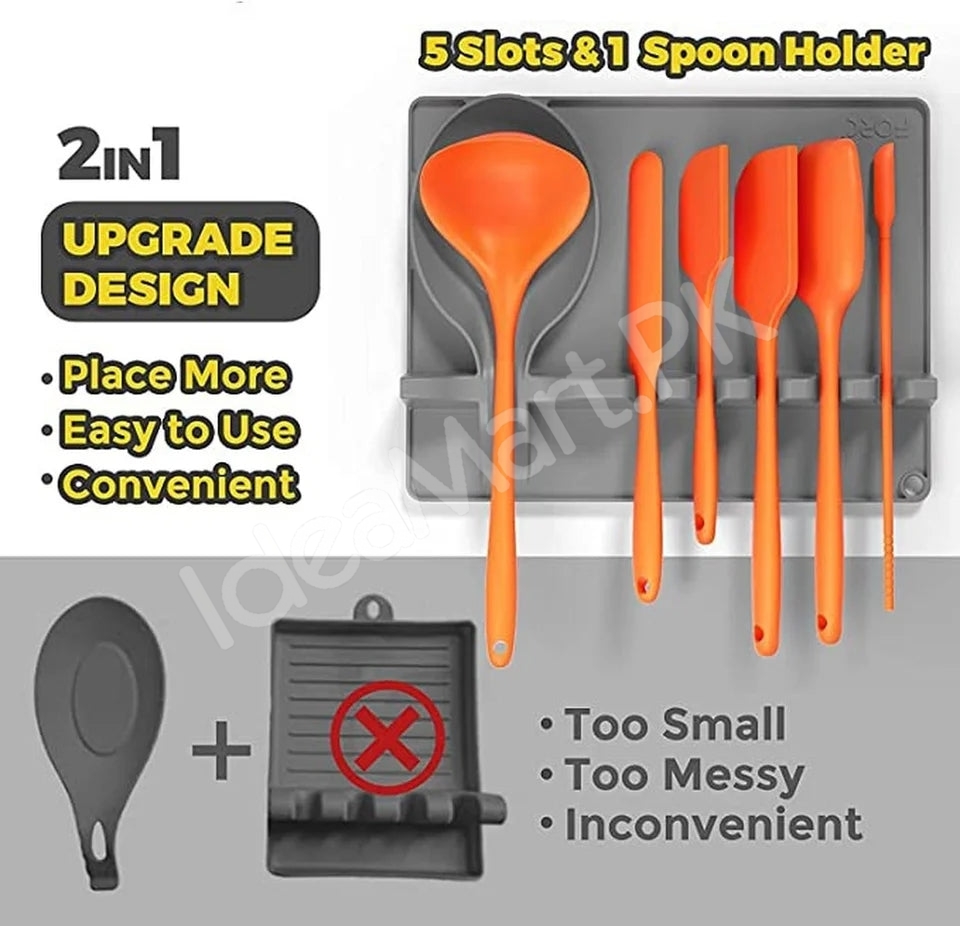 2-in-1-silicone-spoon-utensil-holder-with-drip-pad-5-slots-for-stovetop-use-product-image