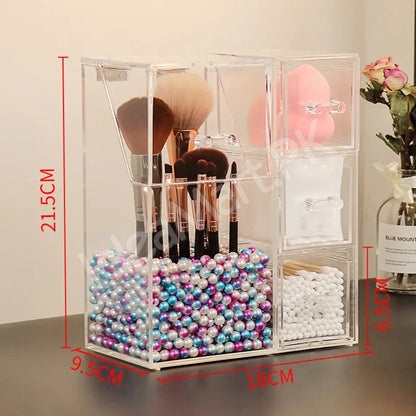 acrylic-makeup-brush-holder-with-3-drawers-lid-for-lipstick-jewellery-product-image