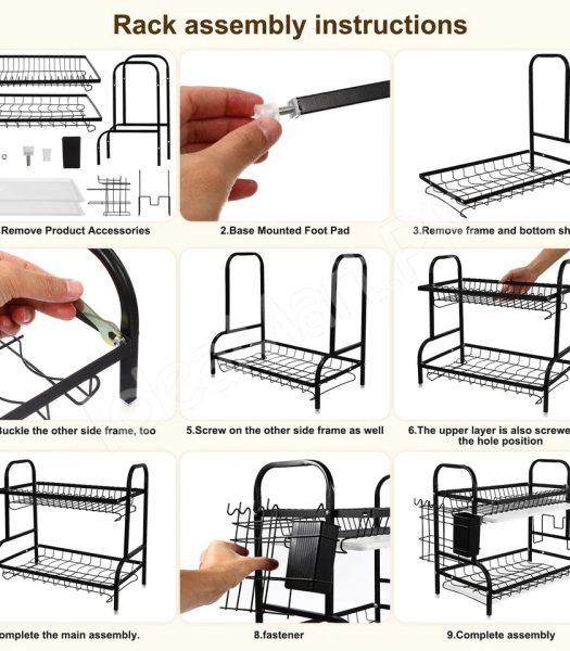 2-3-tier-stainless-steel-dish-rack-with-cutlery-holder-drain-tray-for-kitchen-sink-organization-product-image