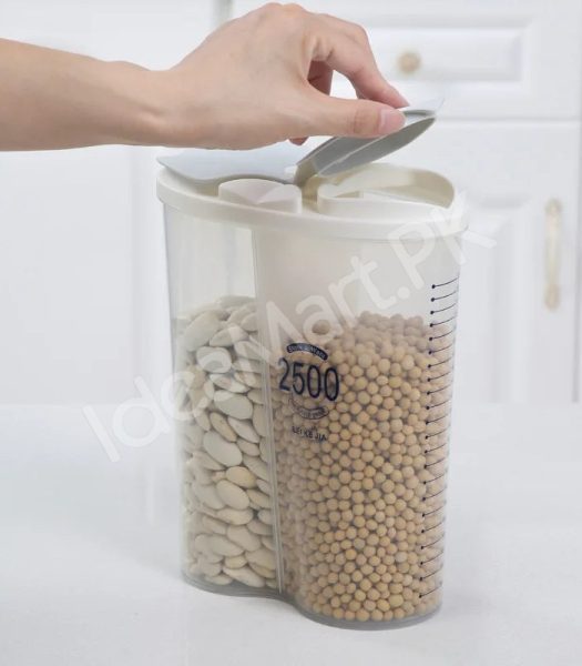 2-compartment-plastic-cereal-container-with-airtight-lids-for-food-storage-kitchen-organization-product-image