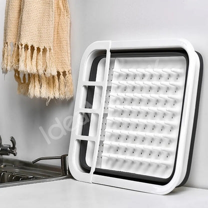 collapsible-plastic-dish-drying-rack-with-utensils-holder-for-kitchen-counter-product-image