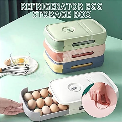 plastic-drawer-type-egg-storage-container-with-lid-for-refrigerator-kitchen-product-image