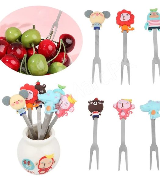 stainless-steel-6-piece-dessert-forks-set-with-holder-for-cake-salad-dining-use-product-image