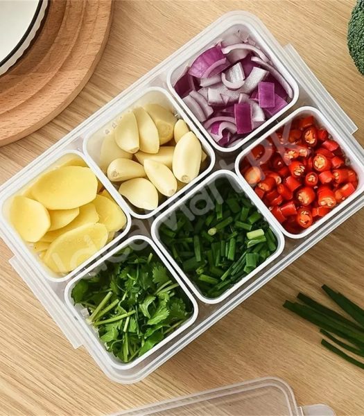 plastic-fridge-food-storage-container-6-piece-set-for-vegetables-fruit-product-image