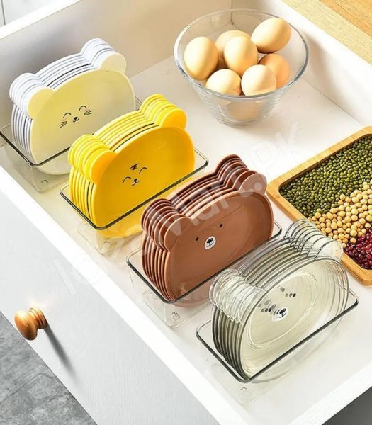 plastic-8-pieces-reusable-bear-shape-plates-with-stand-for-dessert-snacks-fruits-product-image