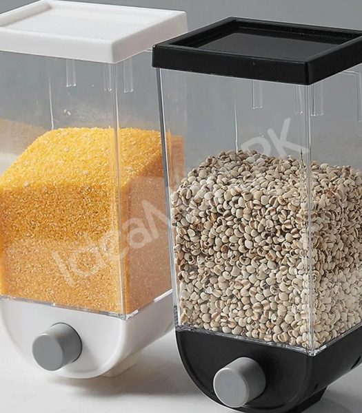 1000ml-plastic-wall-mounted-grain-storage-box-for-cereal-rice-oatmeal-dispensing-product-image