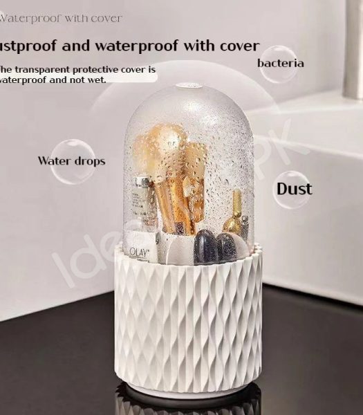acrylic-360-rotating-makeup-brush-holder-with-lid-5-grids-product-image