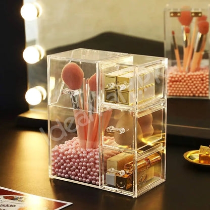 acrylic-makeup-brush-holder-with-3-drawers-lid-for-lipstick-jewellery-product-image