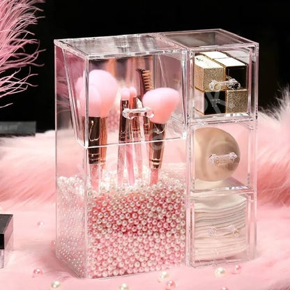 acrylic-makeup-brush-holder-with-3-drawers-lid-for-lipstick-jewellery-product-image
