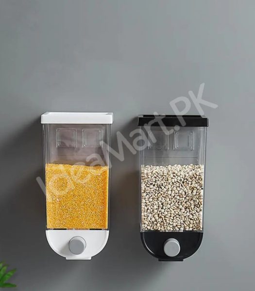 1000ml-plastic-wall-mounted-grain-storage-box-for-cereal-rice-oatmeal-dispensing-product-image
