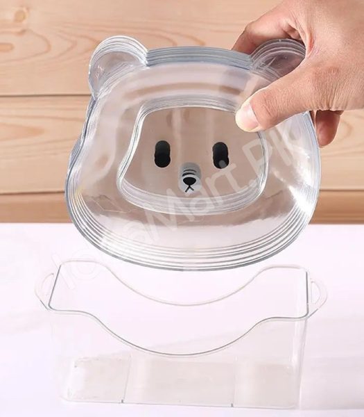 plastic-8-pieces-reusable-bear-shape-plates-with-stand-for-dessert-snacks-fruits-product-image