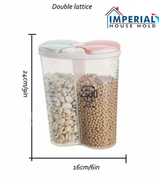 2-compartment-plastic-cereal-container-with-airtight-lids-for-food-storage-kitchen-organization-product-image
