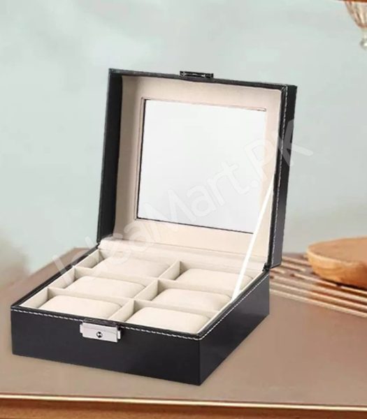 leather-6-grid-watch-organizer-for-jewellery-sunglasses-storage-product-image