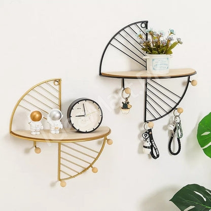 metallic-wall-mounted-shelf-with-keychain-holder-product-image