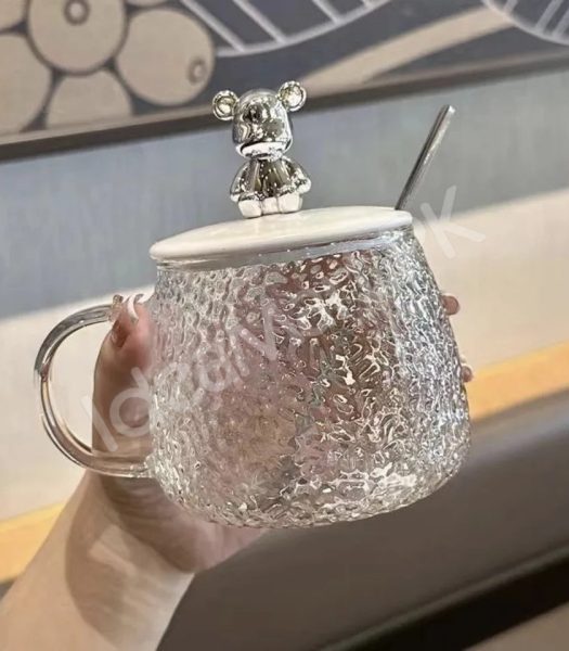 heat-resistant-350ml-glass-cup-with-spoon-lid-for-coffee-juice-more-product-image