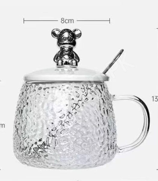 heat-resistant-350ml-glass-cup-with-spoon-lid-for-coffee-juice-more-product-image