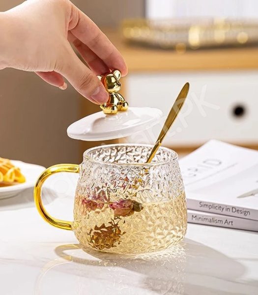 heat-resistant-350ml-glass-cup-with-spoon-lid-for-coffee-juice-more-product-image