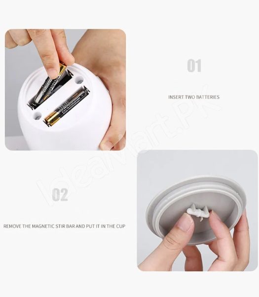 stainless-steel-rechargeable-automatic-self-stirring-coffee-mug-with-lid-for-tea-hot-chocolate-more-product-image