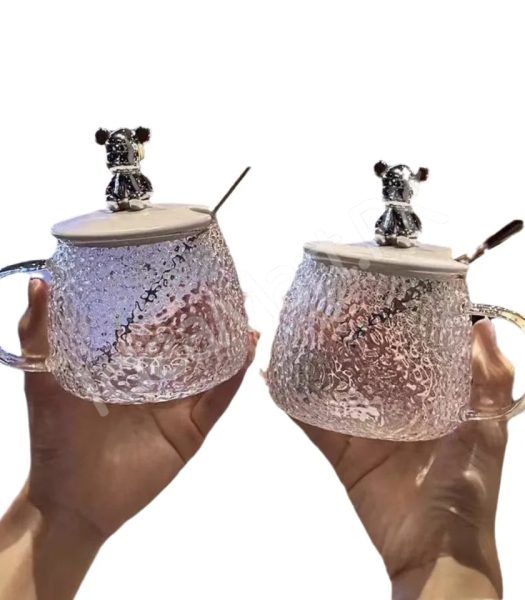 heat-resistant-350ml-glass-cup-with-spoon-lid-for-coffee-juice-more-product-image