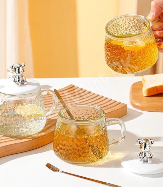 heat-resistant-350ml-glass-cup-with-spoon-lid-for-coffee-juice-more-product-image