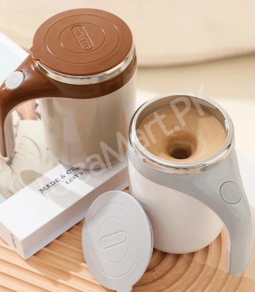 stainless-steel-rechargeable-automatic-self-stirring-coffee-mug-with-lid-for-tea-hot-chocolate-more-product-image