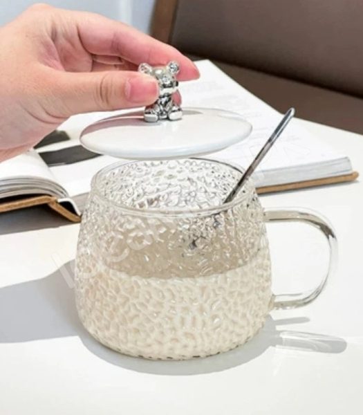 heat-resistant-350ml-glass-cup-with-spoon-lid-for-coffee-juice-more-product-image