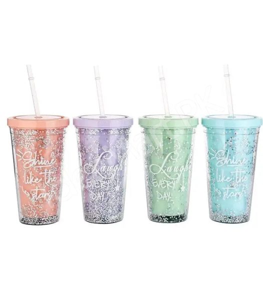 rainbow-color-2-layer-plastic-water-bottle-with-straw-product-image