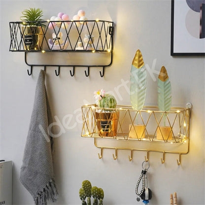 metallic-wall-mounted-2-in-1-organizer-key-chain-holder-product-image