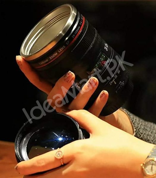 stainless-steel-camera-lens-shape-cup-with-leak-proof-lid-product-image