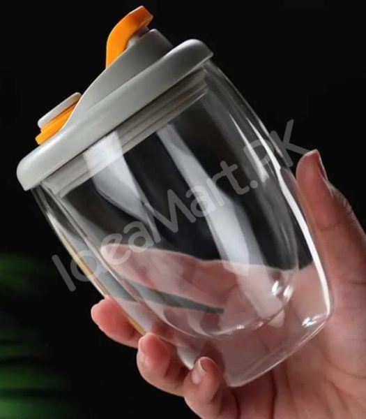 2-layer-350ml-glass-mug-with-airtight-lid-for-cold-coffee-juice-more-product-image