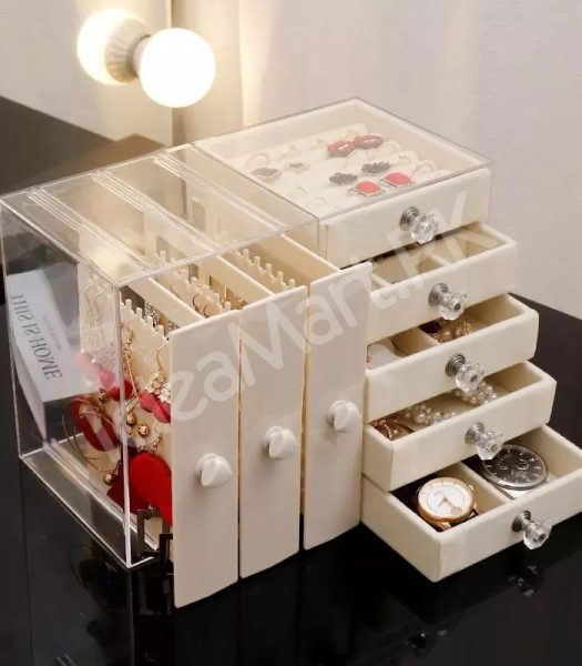 plastic-jewellery-organizer-with-5-drawers-3-transparent-hanging-storage-box-organizer-product-image