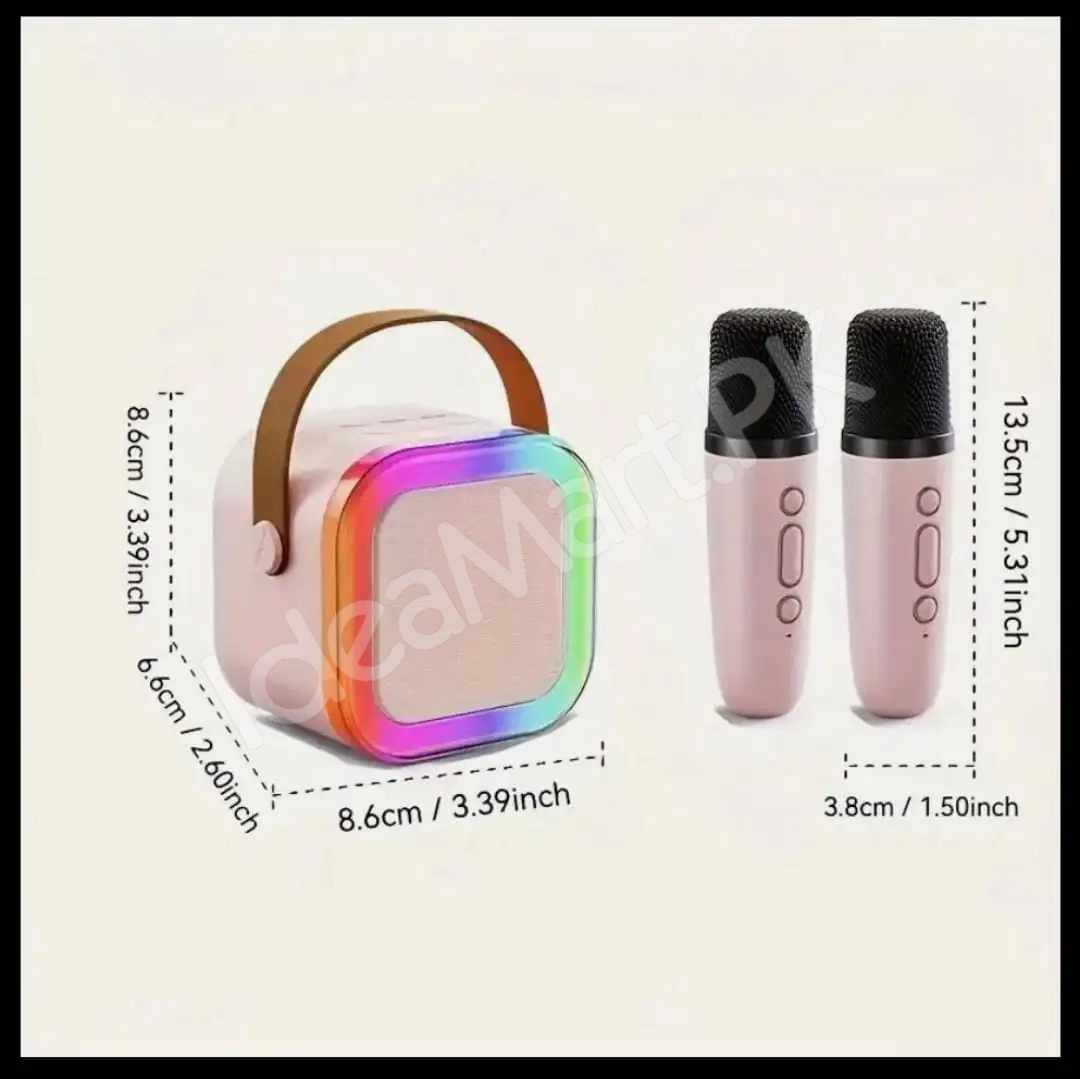 rgb-multipurpose-rechargeable-portable-karaoke-speaker-lamp-with-one-mic-box-packing-premium-quality-product-image