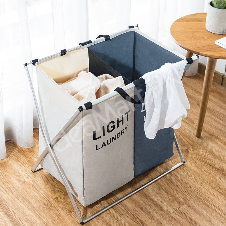 2-3-grid-foldable-separated-laundry-organizer-with-aluminum-frame-for-bedroom-and-dorm-product-image