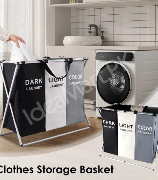 2-3-grid-foldable-separated-laundry-organizer-with-aluminum-frame-for-bedroom-and-dorm-product-image