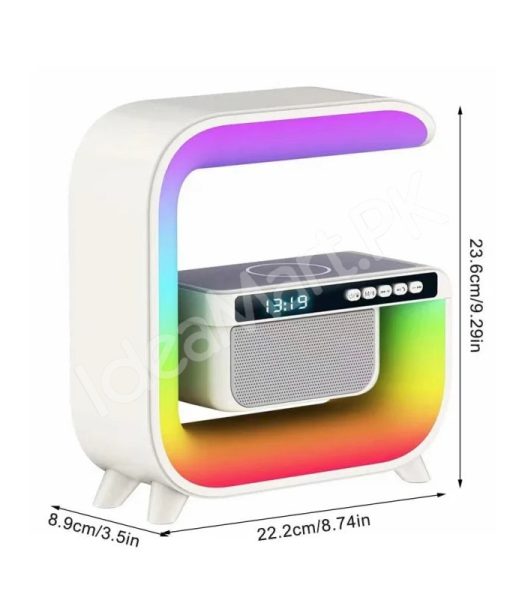 smart-g-shaped-bluetooth-speaker-with-rgb-light-alarm-clock-wireless-charger-product-image