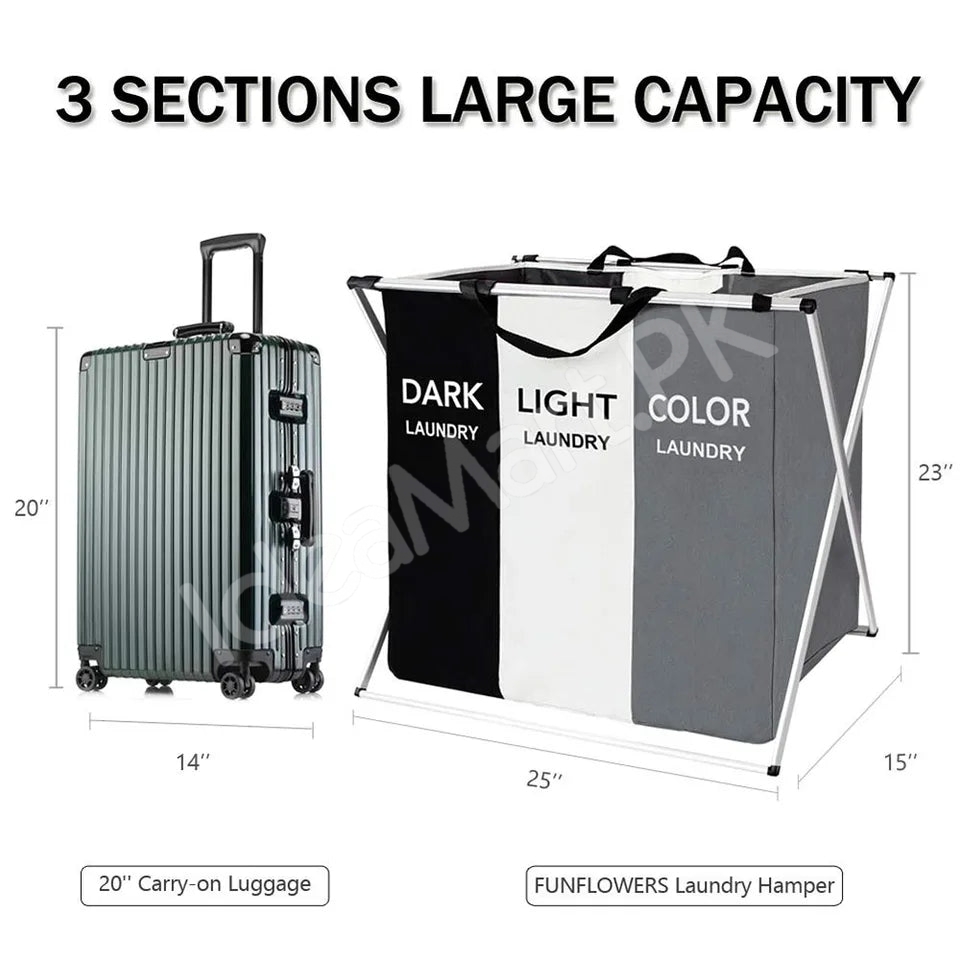 2-3-grid-foldable-separated-laundry-organizer-with-aluminum-frame-for-bedroom-and-dorm-product-image