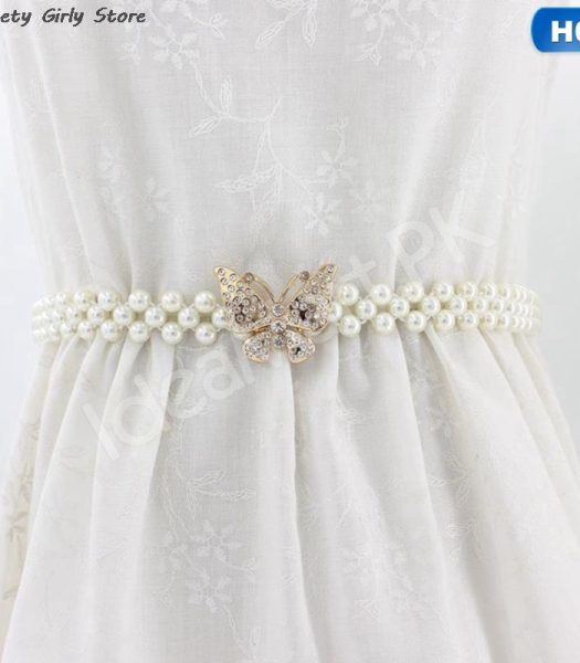 double-strand-pearl-waist-elastic-belt-with-rhinestone-butterfly-clasp-for-dresses-skirts-product-image