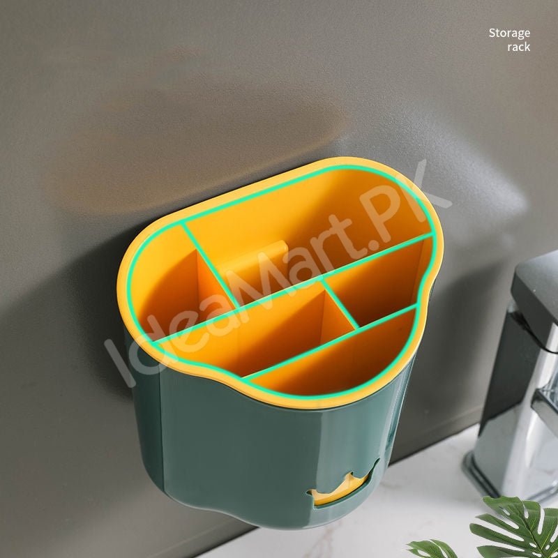 5-grid-punch-free-wall-mounted-plastic-bathroom-organizer-for-makeup-brushes-toiletries-product-image