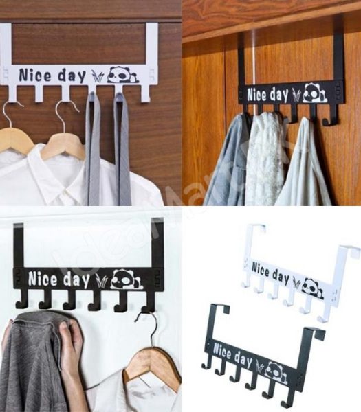 punch-free-over-the-door-metal-hook-rack-with-6-hooks-for-clothes-and-accessories-product-image