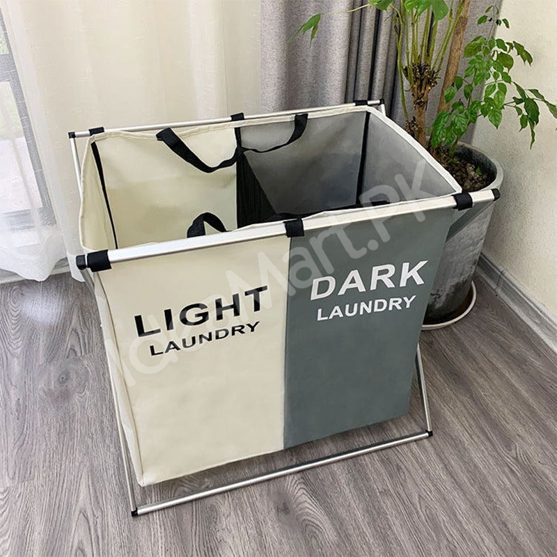 2-3-grid-foldable-separated-laundry-organizer-with-aluminum-frame-for-bedroom-and-dorm-product-image