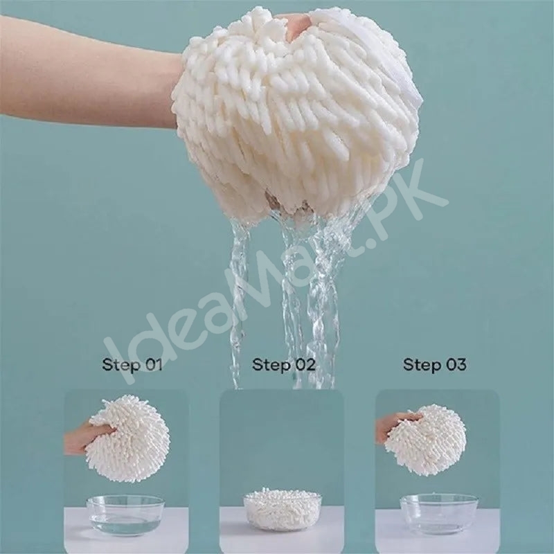chenille-hand-towel-ball-hanging-microfiber-hand-dryer-for-kitchen-bathroom-product-image