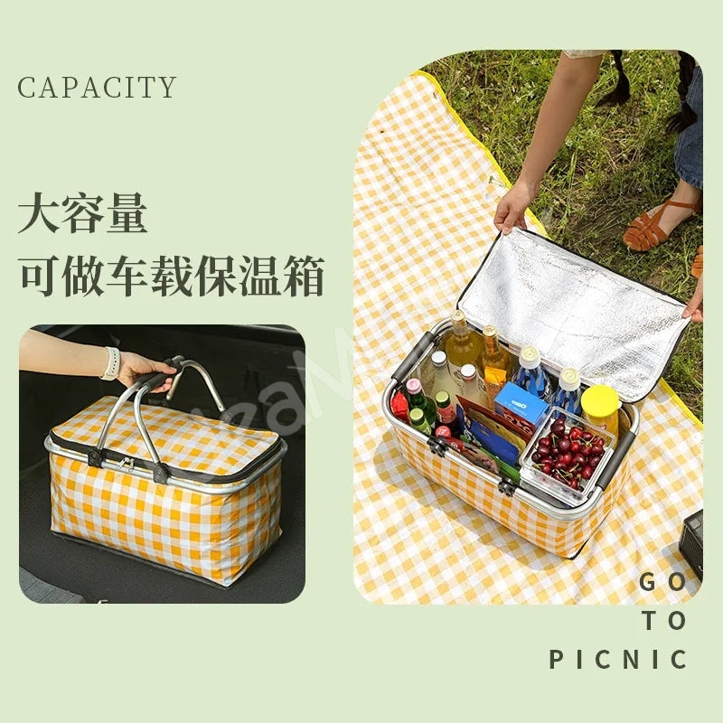 large-collapsible-insulated-cooler-basket-with-aluminum-handle-for-food-and-drinks-product-image