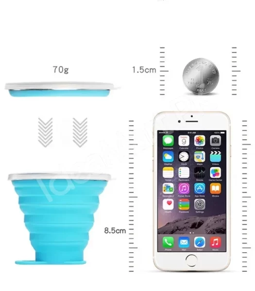 silicone-foldable-travel-cup-270ml-leak-proof-bpa-free-drinking-glass-for-office-gym-camping-daily-use-product-image