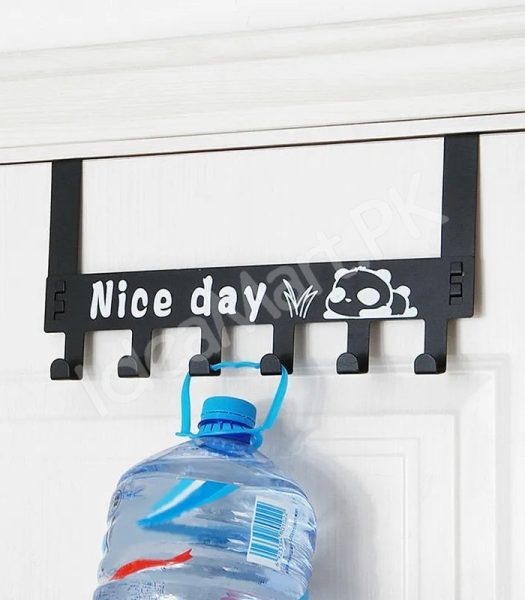 punch-free-over-the-door-metal-hook-rack-with-6-hooks-for-clothes-and-accessories-product-image