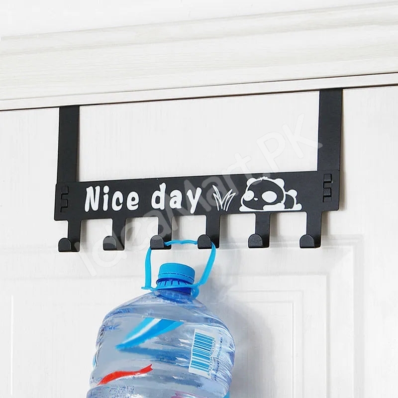 punch-free-over-the-door-metal-hook-rack-with-6-hooks-for-clothes-and-accessories-product-image